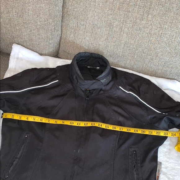 Gently Loved Men's Black Motorcycle Jacket..** Missing Washable Inner Liner** - Picture 13 of 16